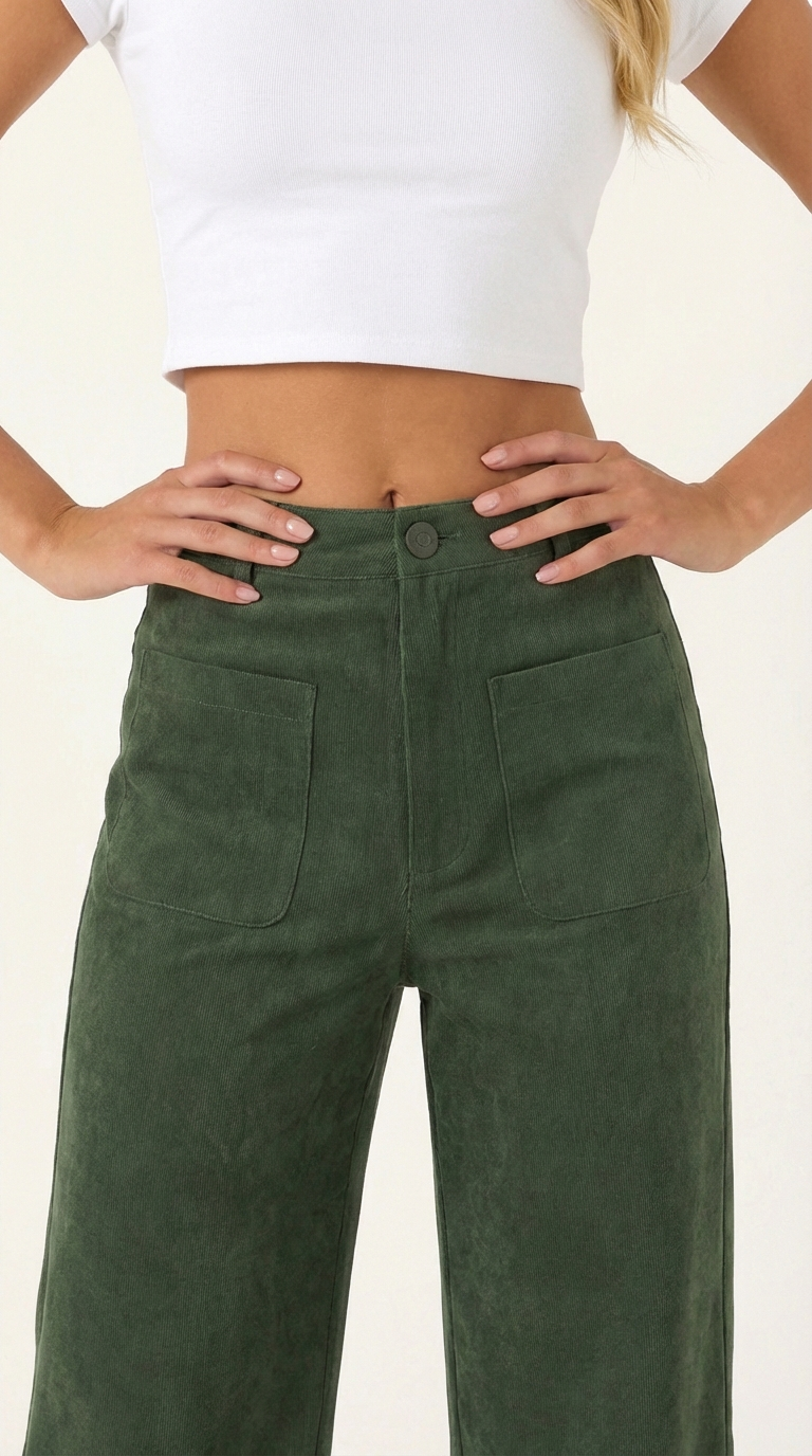 Allison | Pantalón Ancho de Pana