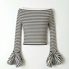 Anna | Camisa a Rayas con Mangas Abullonadas