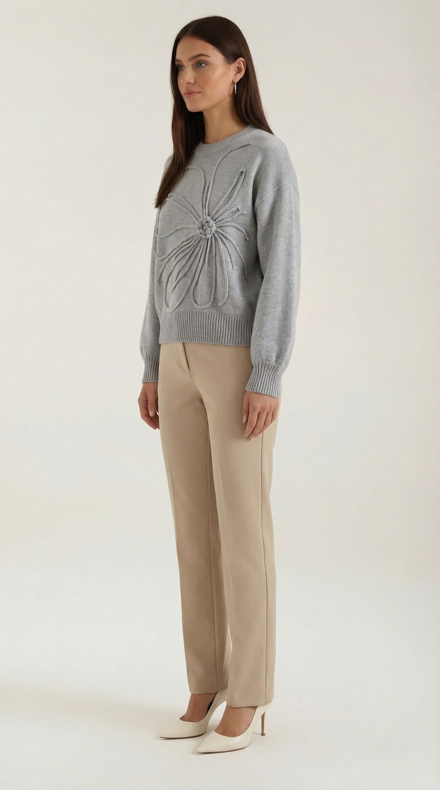 Fabiola | Suéter de Punto con Diseño Floral