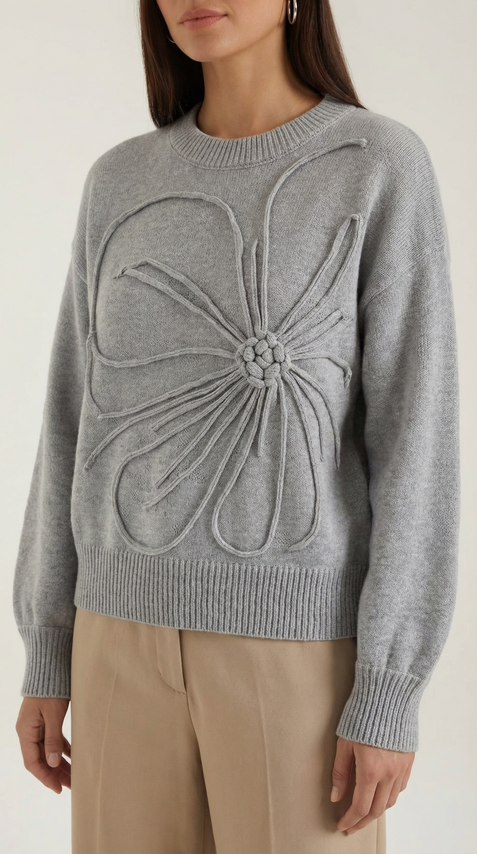 Fabiola | Suéter de Punto con Diseño Floral