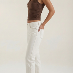 Begoña | Blusa Fruncida con Escote Cuadrado