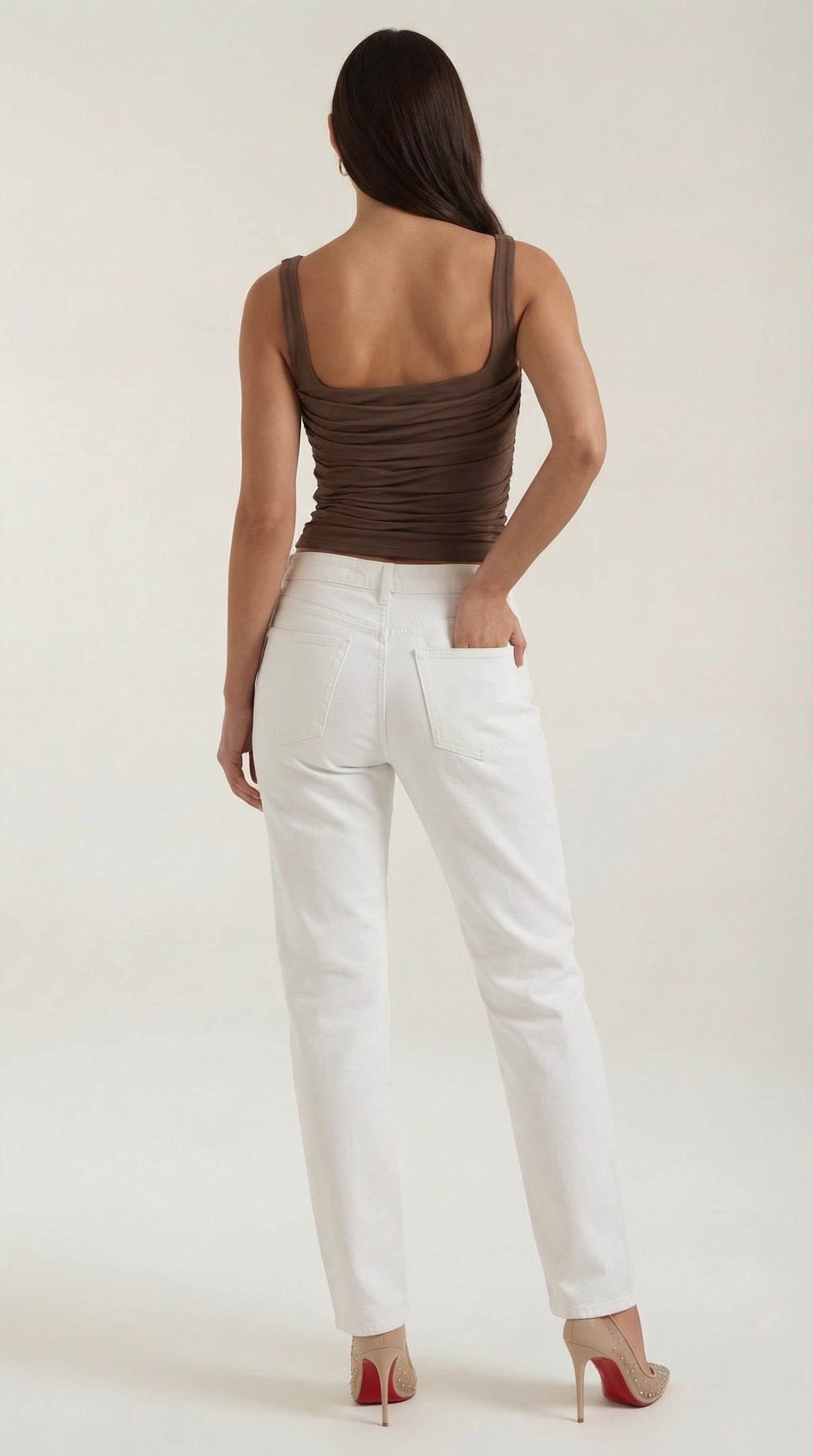 Begoña | Blusa Fruncida con Escote Cuadrado