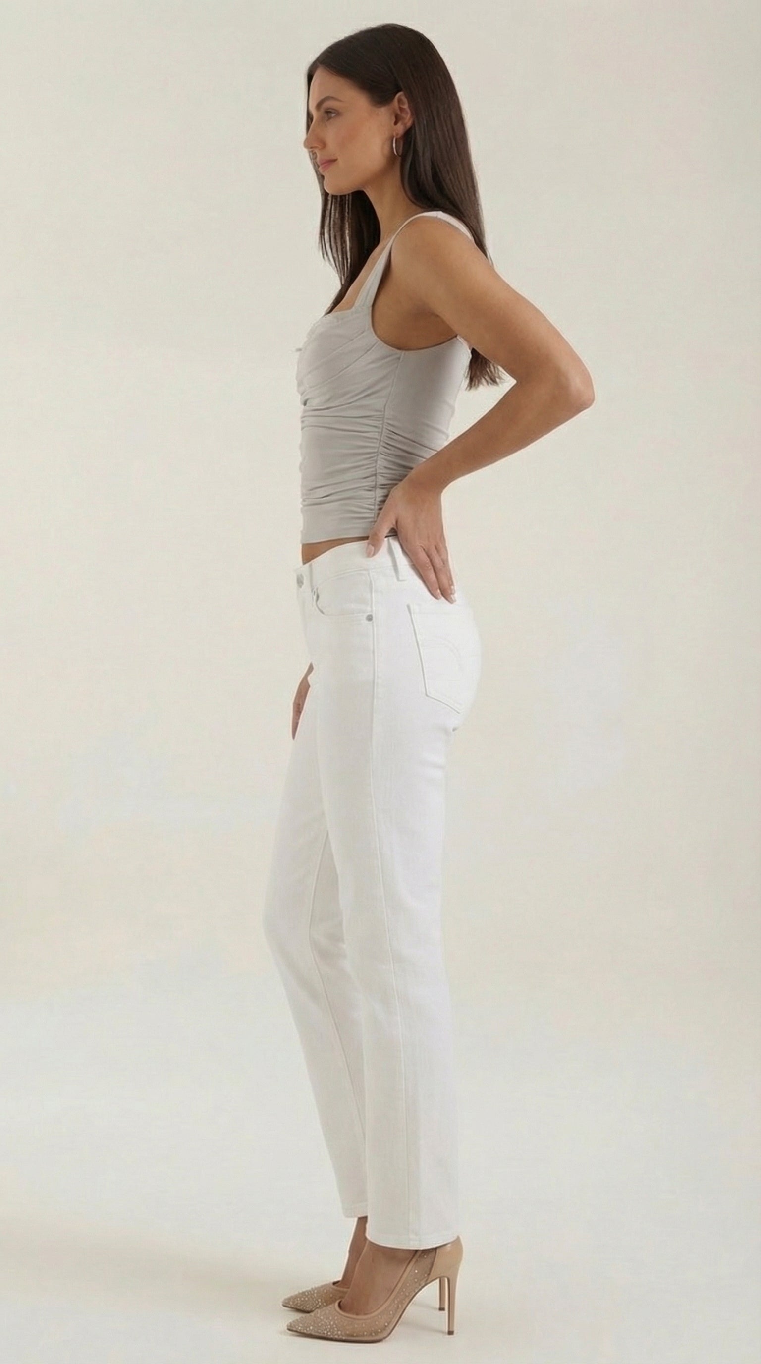 Begoña | Blusa Fruncida con Escote Cuadrado