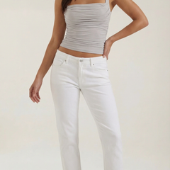 Begoña | Blusa Fruncida con Escote Cuadrado