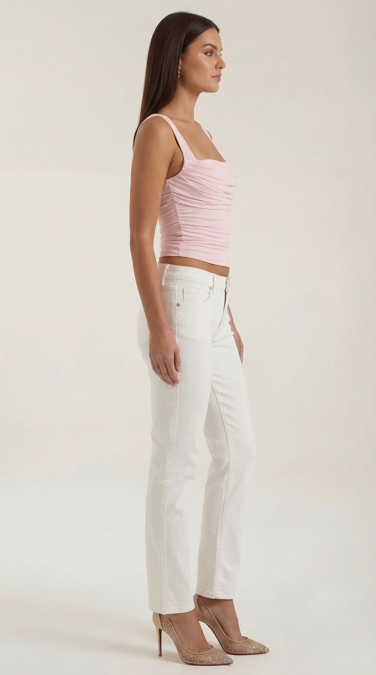 Begoña | Blusa Fruncida con Escote Cuadrado