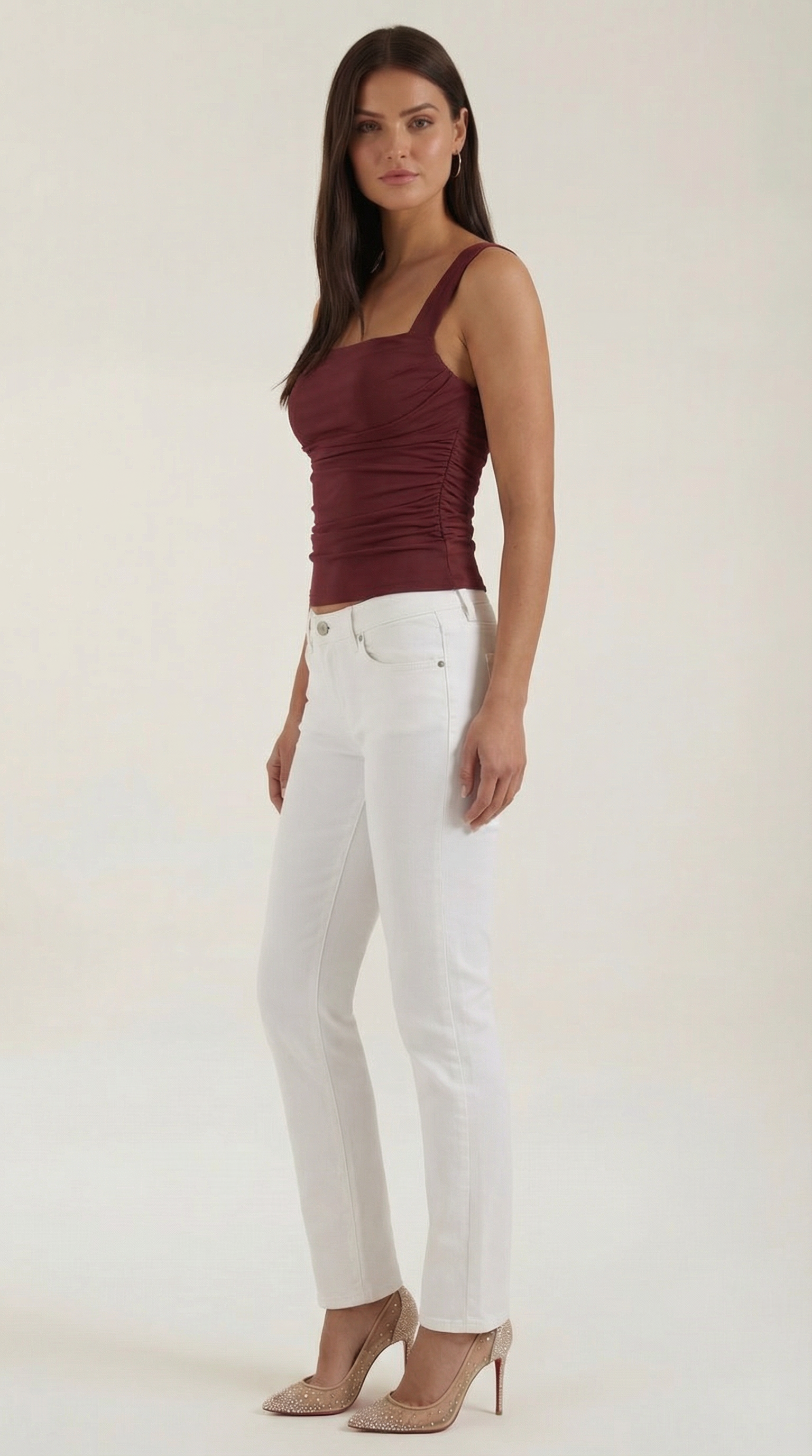 Begoña | Blusa Fruncida con Escote Cuadrado