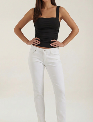 Begoña | Blusa Fruncida con Escote Cuadrado
