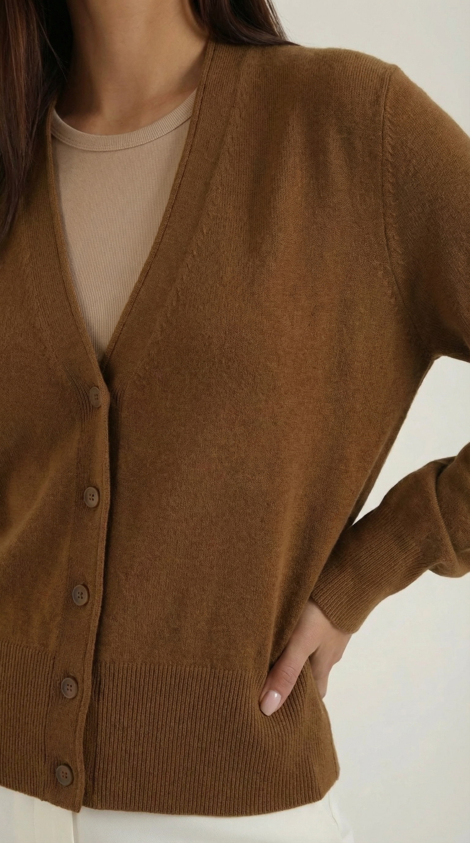 Bonnie | Cárdigan de Punto con Cuello en V