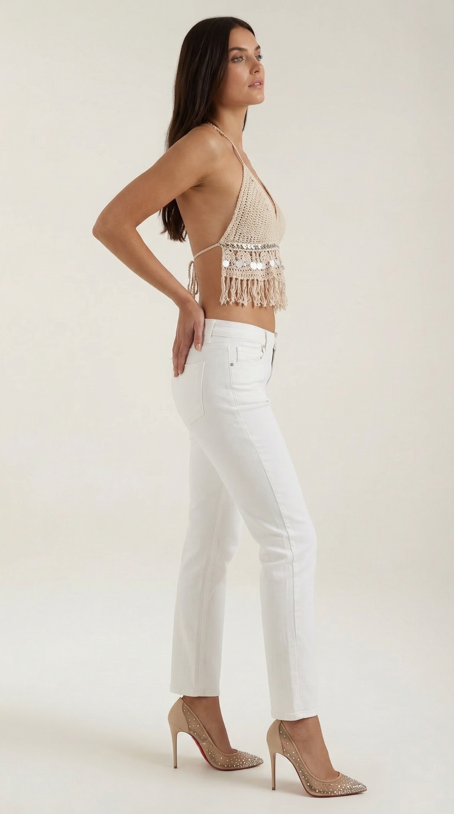 Brandy | Top Halter Boho de Punto