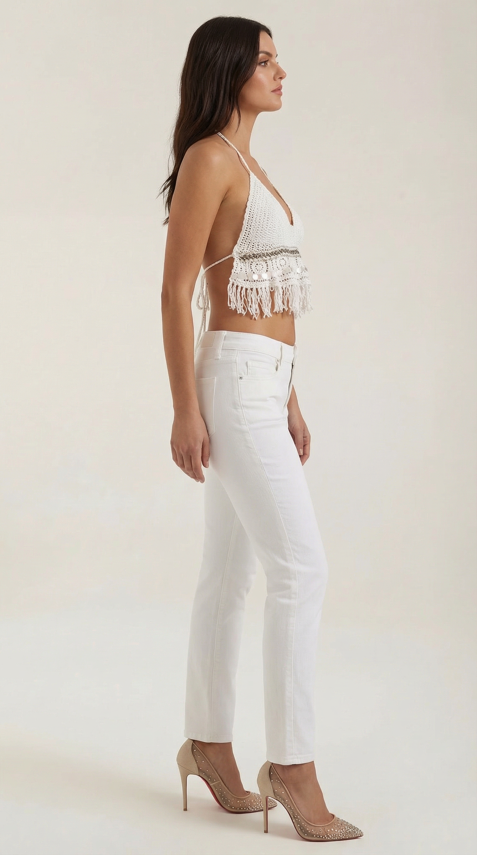 Brandy | Top Halter Boho de Punto