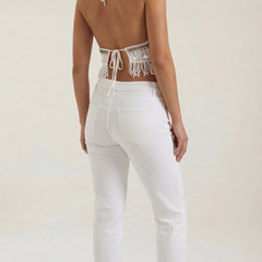 Brandy | Top Halter Boho de Punto