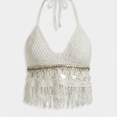 Brandy | Top Halter Boho de Punto