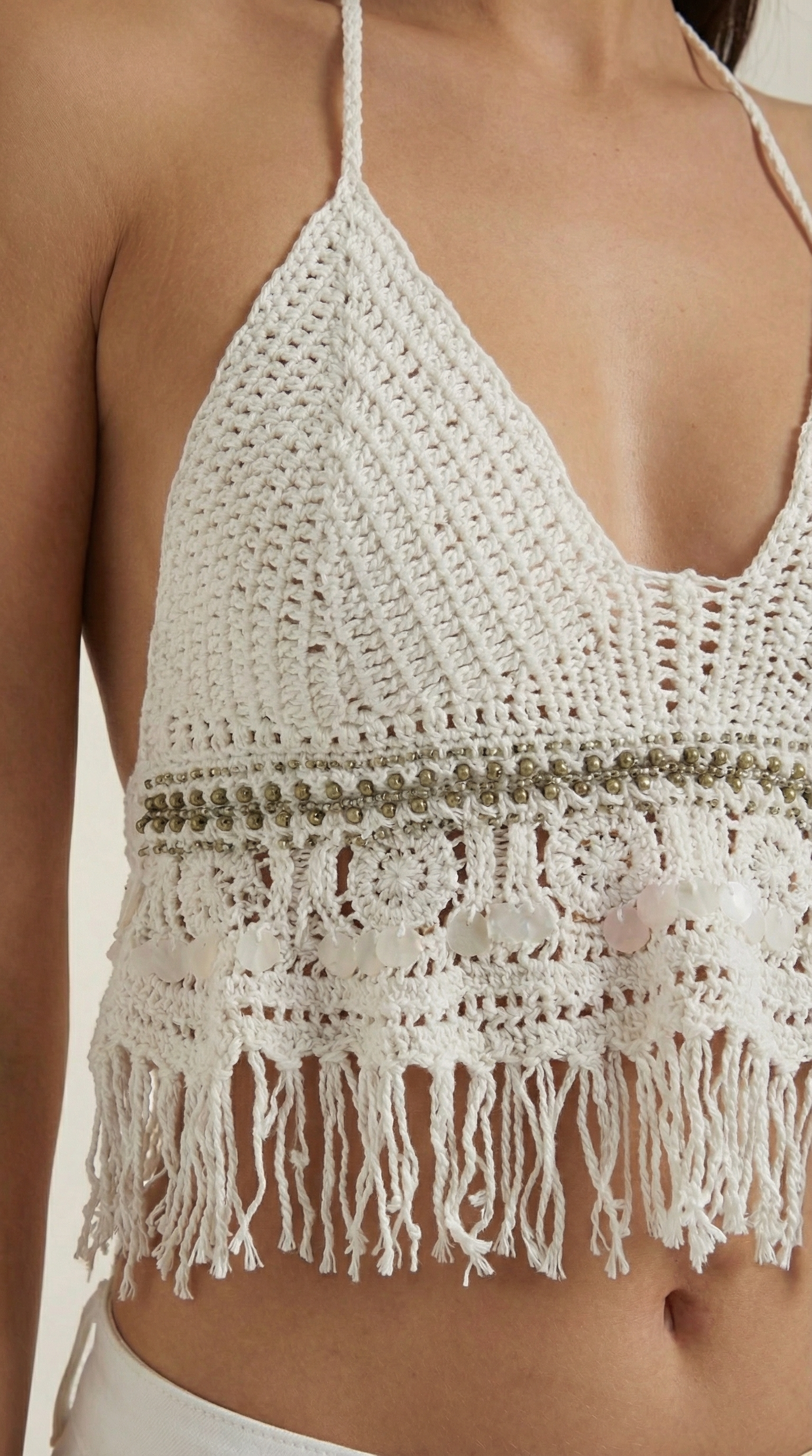 Brandy | Top Halter Boho de Punto