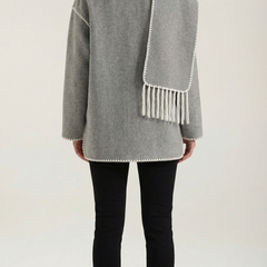 Catherine | Chaqueta con Bufanda de Contraste