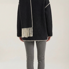 Catherine | Chaqueta con Bufanda de Contraste