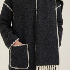 Catherine | Chaqueta con Bufanda de Contraste