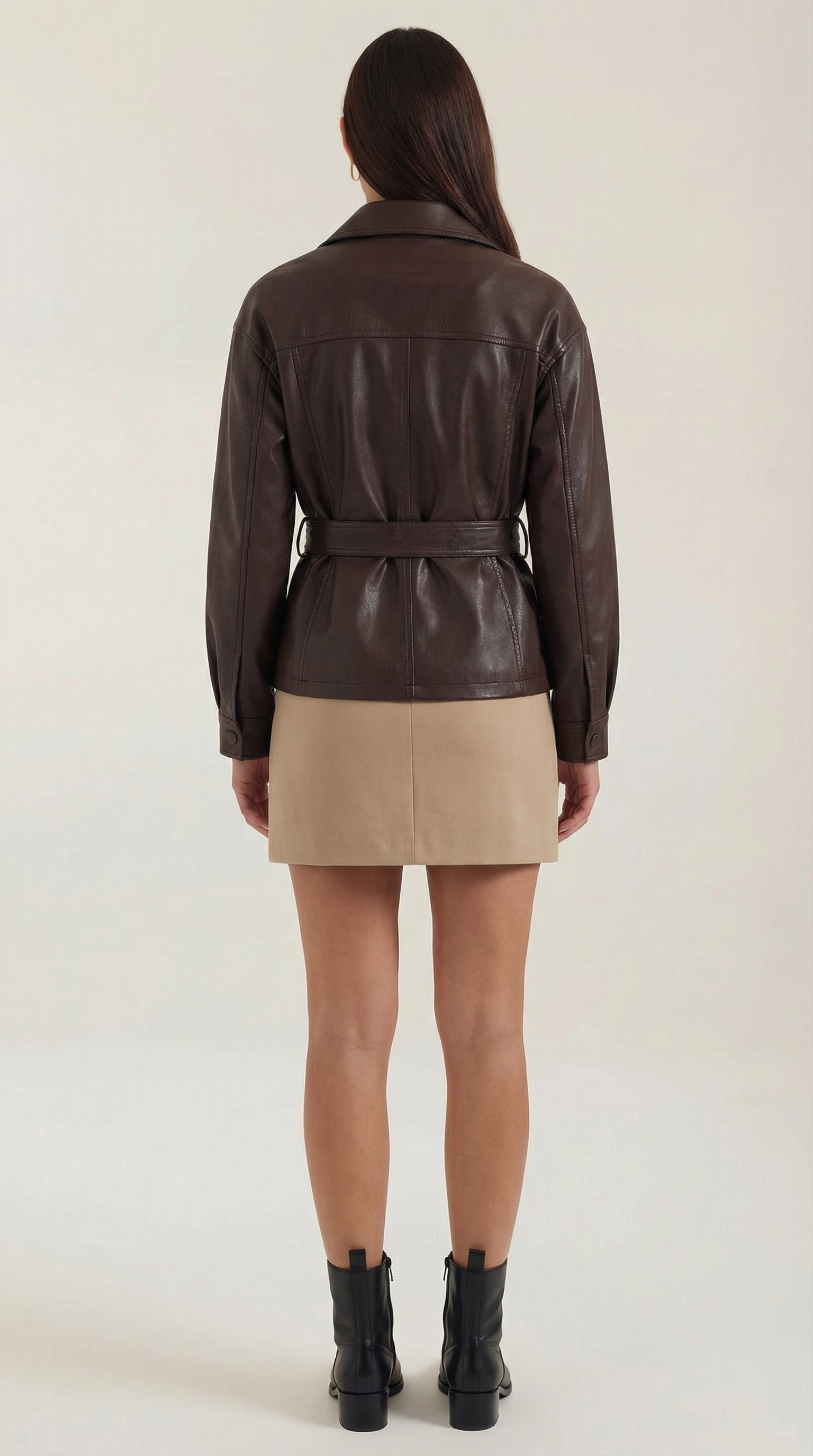 Christina | Chaqueta de Polipiel con Cinturón
