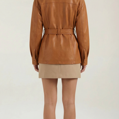 Christina | Chaqueta de Polipiel con Cinturón