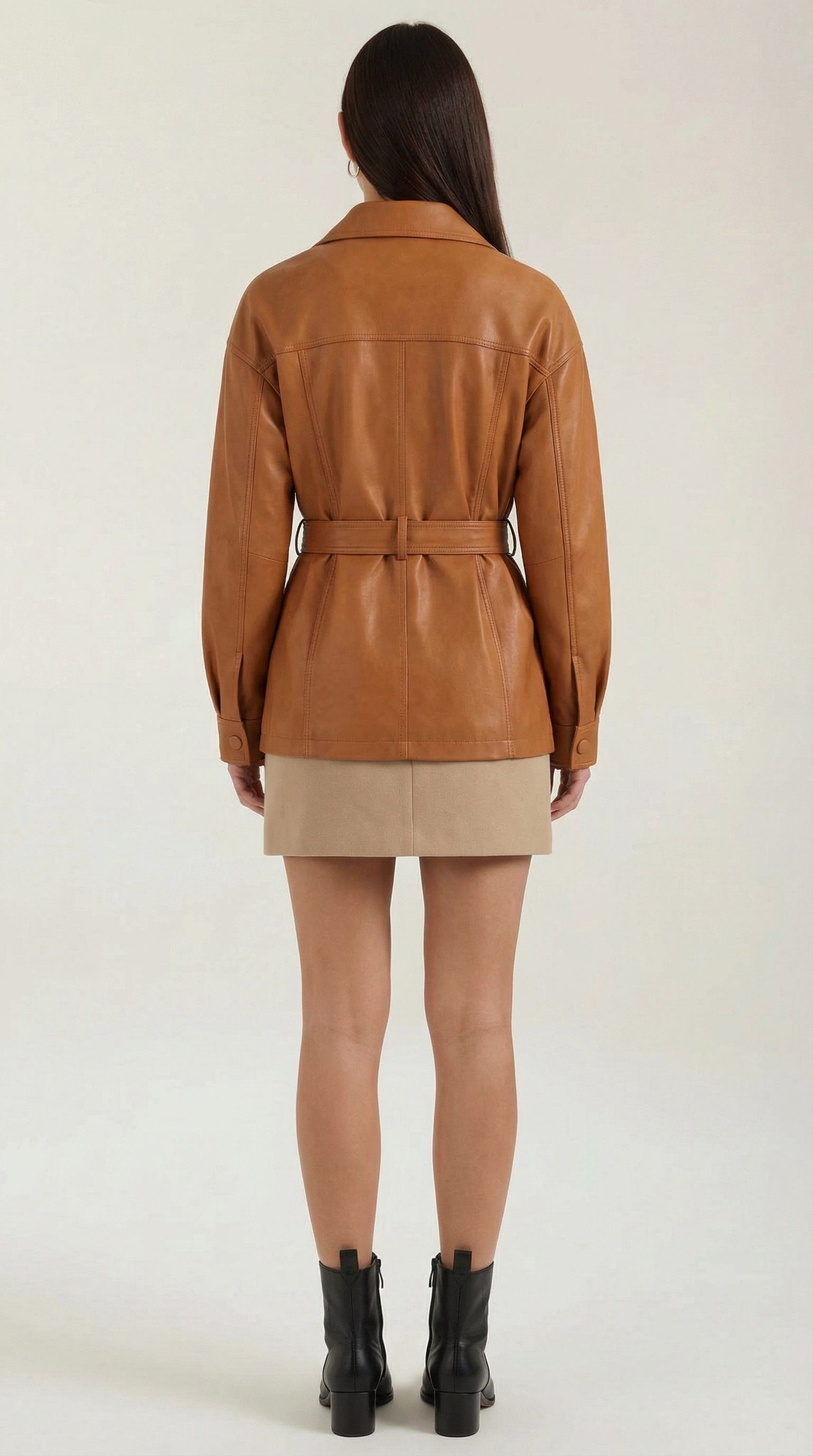 Christina | Chaqueta de Polipiel con Cinturón