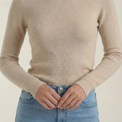Constance | Top de Algodón de Cuello Alto