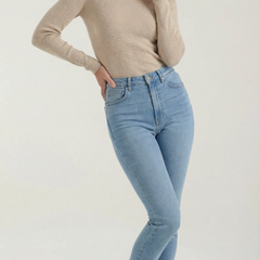 Constance | Top de Algodón de Cuello Alto