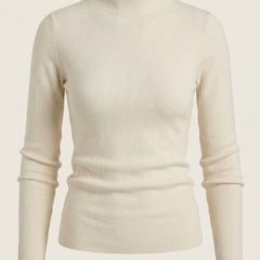 Constance | Top de Algodón de Cuello Alto