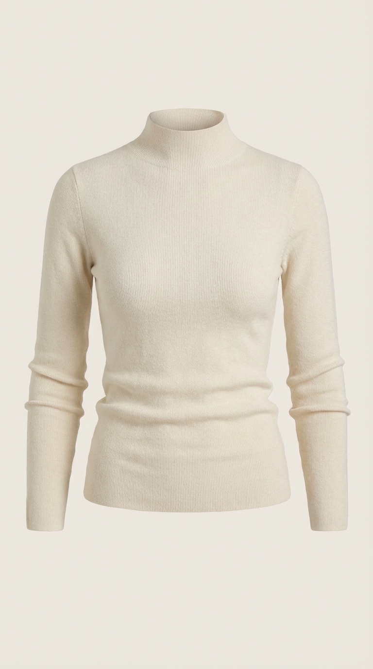 Constance | Top de Algodón de Cuello Alto