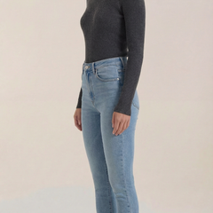 Constance | Top de Algodón de Cuello Alto