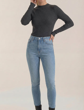 Constance | Top de Algodón de Cuello Alto