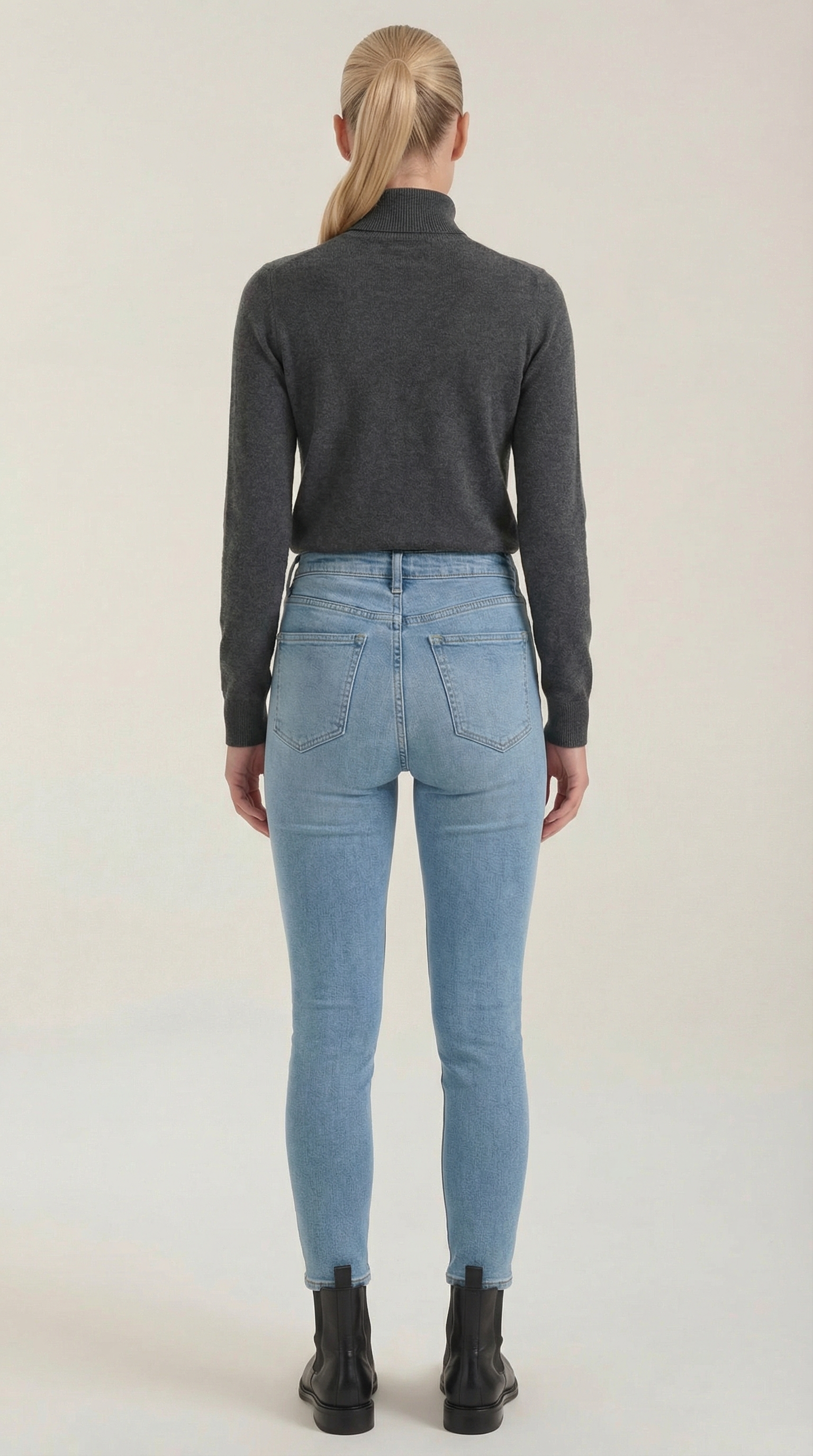 Constance | Top de Algodón de Cuello Alto