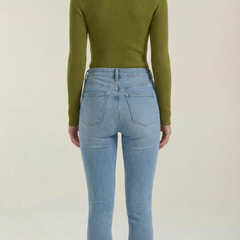Constance | Top de Algodón de Cuello Alto