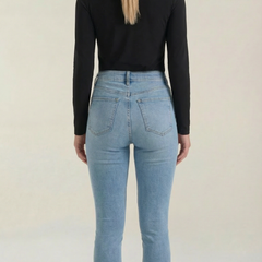 Constance | Top de Algodón de Cuello Alto