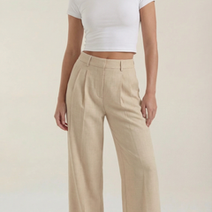 Courtney | Pantalón Plisado de Cintura Alta