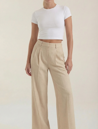 Courtney | Pantalón Plisado de Cintura Alta