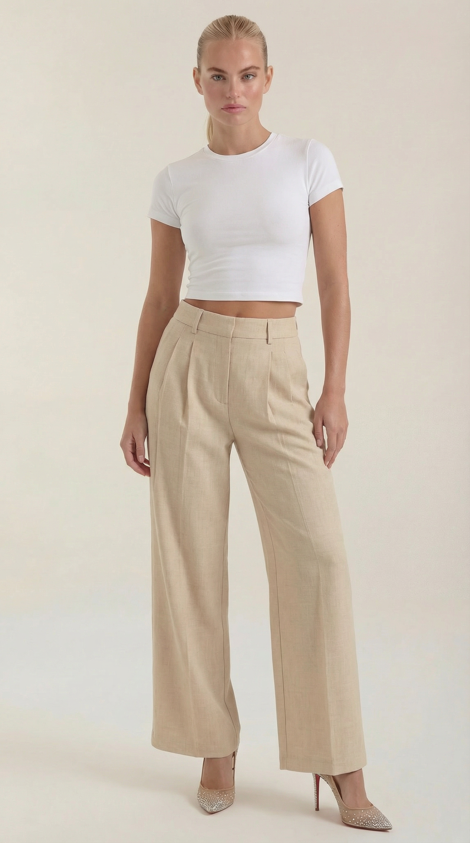 Courtney | Pantalón Plisado de Cintura Alta