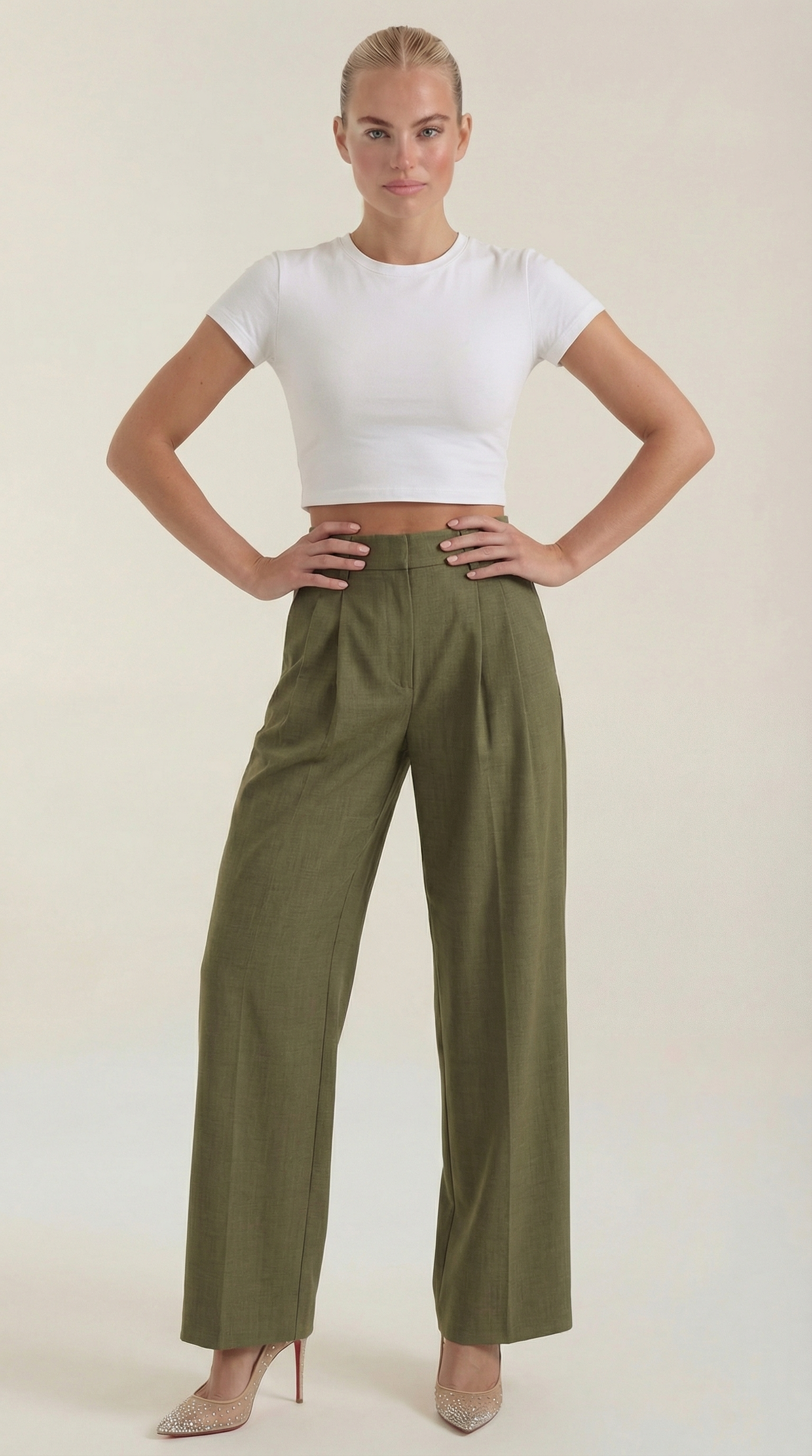 Courtney | Pantalón Plisado de Cintura Alta
