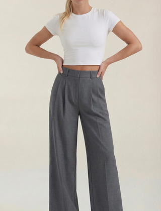 Courtney | Pantalón Plisado de Cintura Alta
