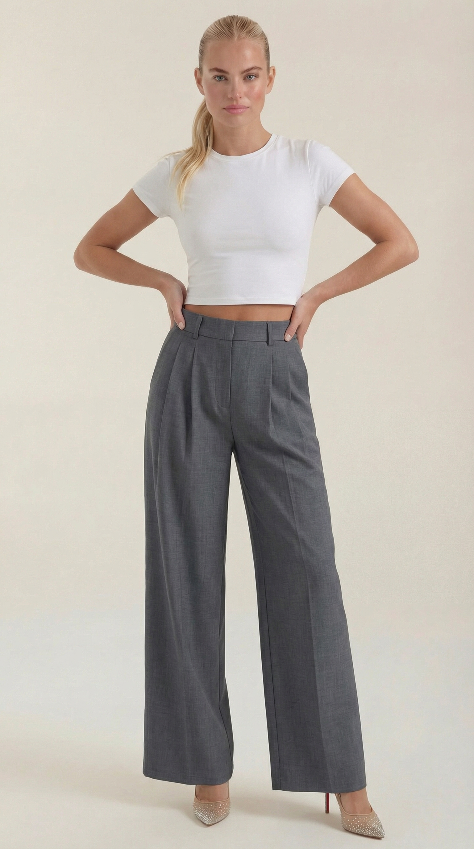 Courtney | Pantalón Plisado de Cintura Alta