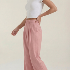 Courtney | Pantalón Plisado de Cintura Alta