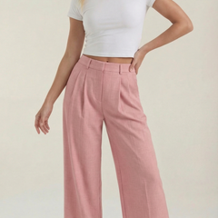 Courtney | Pantalón Plisado de Cintura Alta