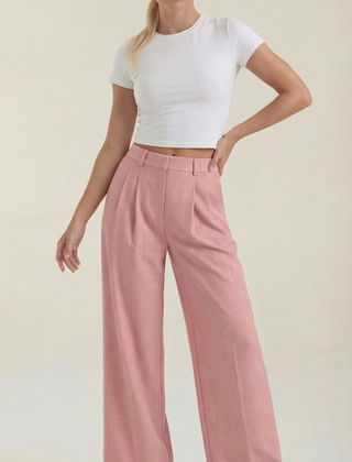 Courtney | Pantalón Plisado de Cintura Alta