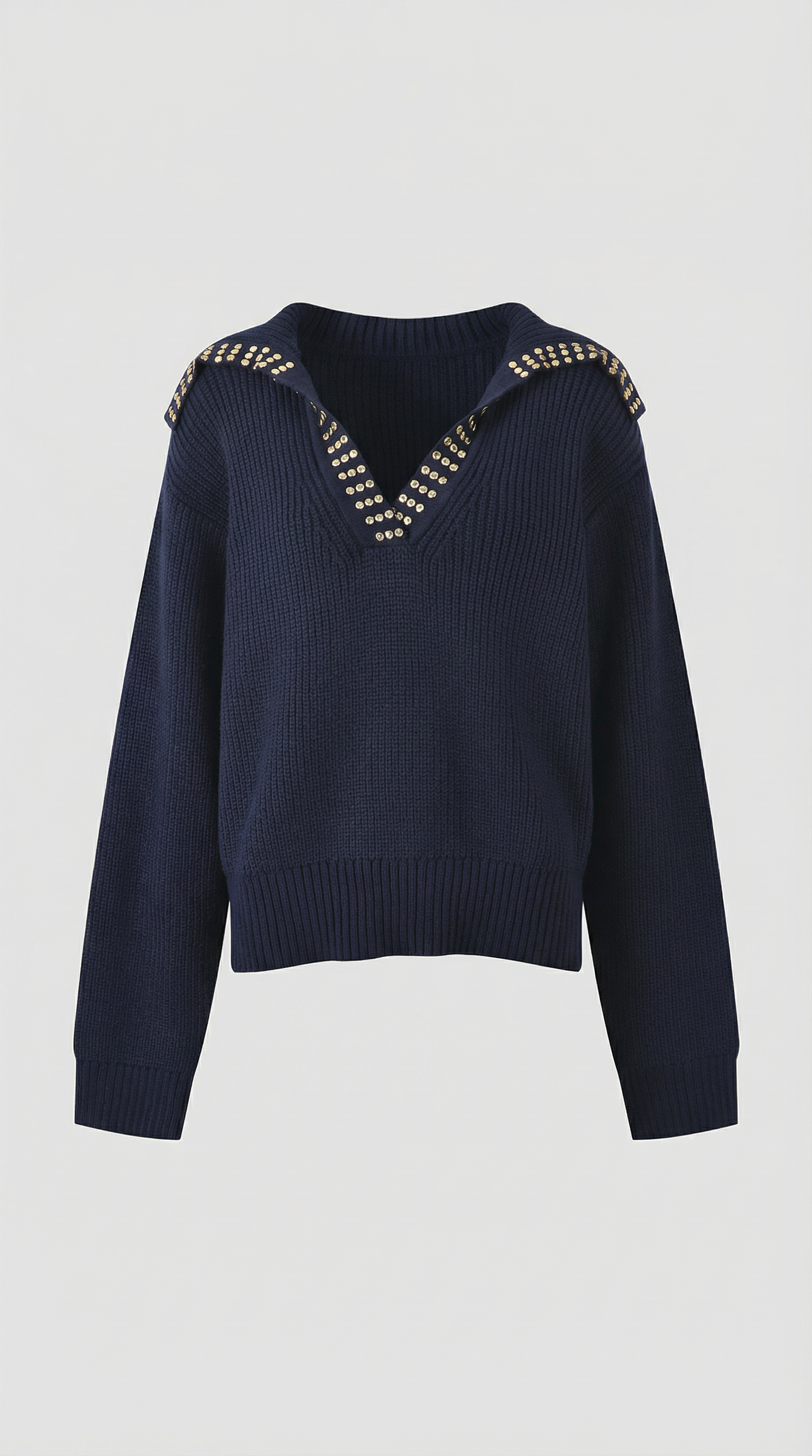 Delfina | Jersey de Lana con Cuello Decorado