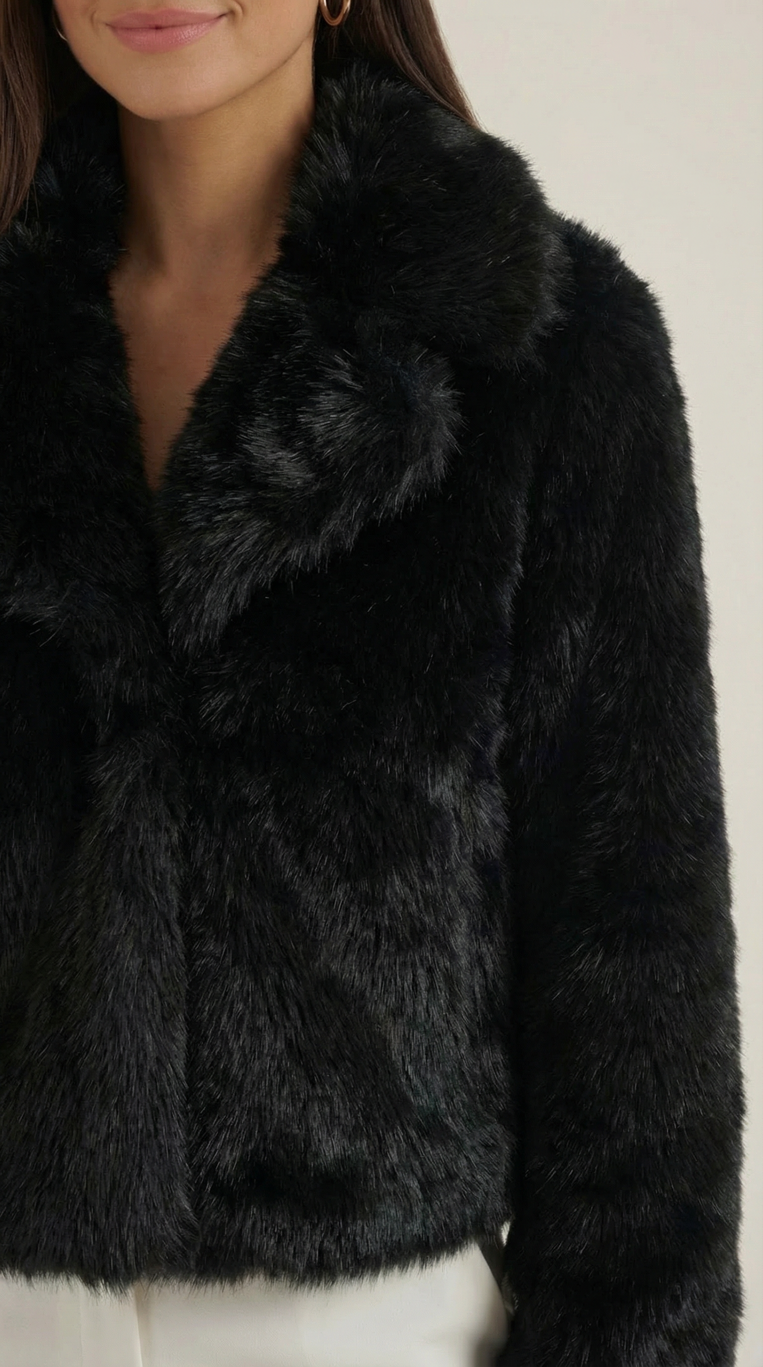 Debra | Chaqueta de Piel Sintética Negra