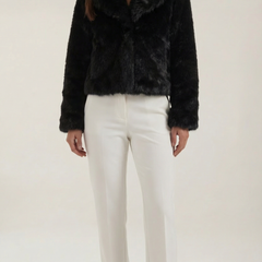 Debra | Chaqueta de Piel Sintética Negra