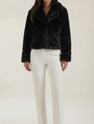 Debra | Chaqueta de Piel Sintética Negra