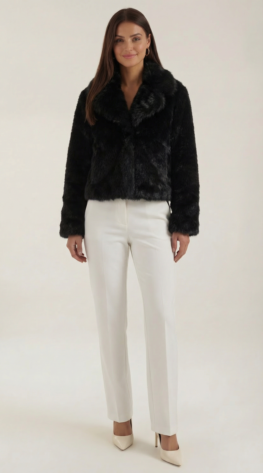 Debra | Chaqueta de Piel Sintética Negra