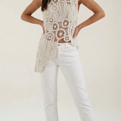 Delia | Blusa Asimétrica con Encaje