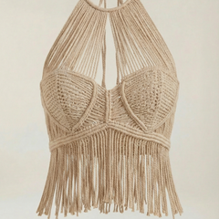 Francine | Top Halter de Macramé