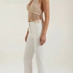 Francine | Top Halter de Macramé
