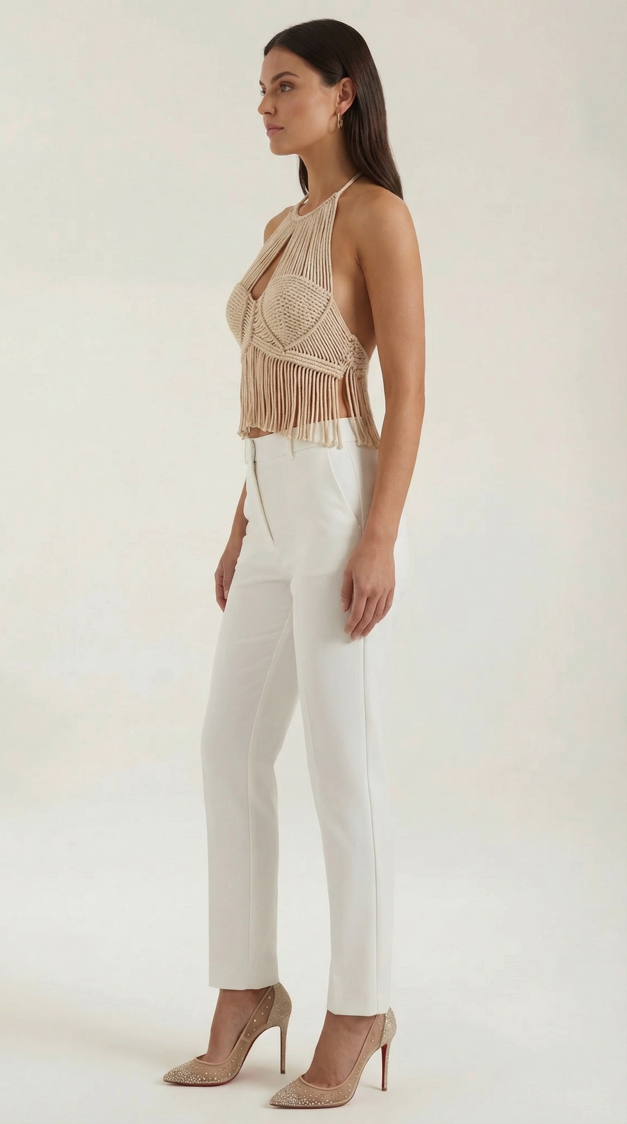 Francine | Top Halter de Macramé
